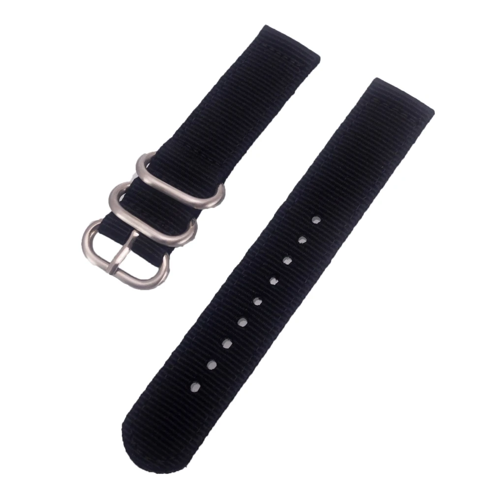 Silver buckle Black 18 мм, 20 мм, 22 мм, 24 мм, мужской нейлоновый ремешок для часов Nato, Военный Спортивный армейский ремешок для часов, аксессуары, браслет, несколько цветов для мужчин и женщин - Цвет ремешка: Silver buckle Black