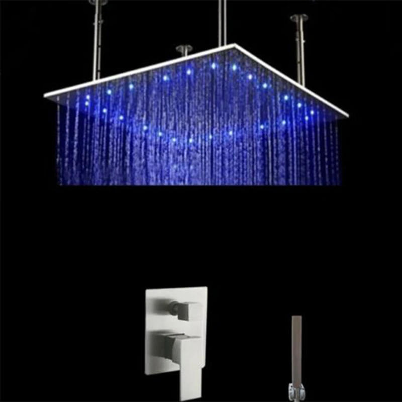 Высокое качество 24 &quotLED матовый никелевый смеситель для душа душевой клапан