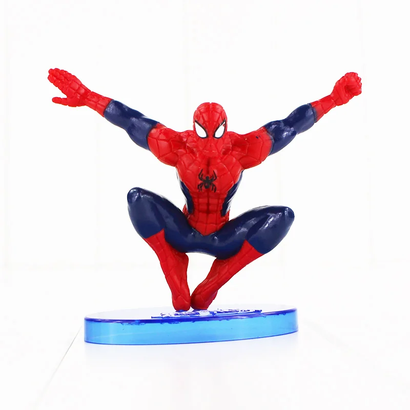 spiderman figure 1 шт., Новое поступление, крутая Фигурка Человека-паука, Фигурка Человека-паука, ПВХ, фигурки, игрушки 9 см, отличный подарок - Цвет: spiderman figure