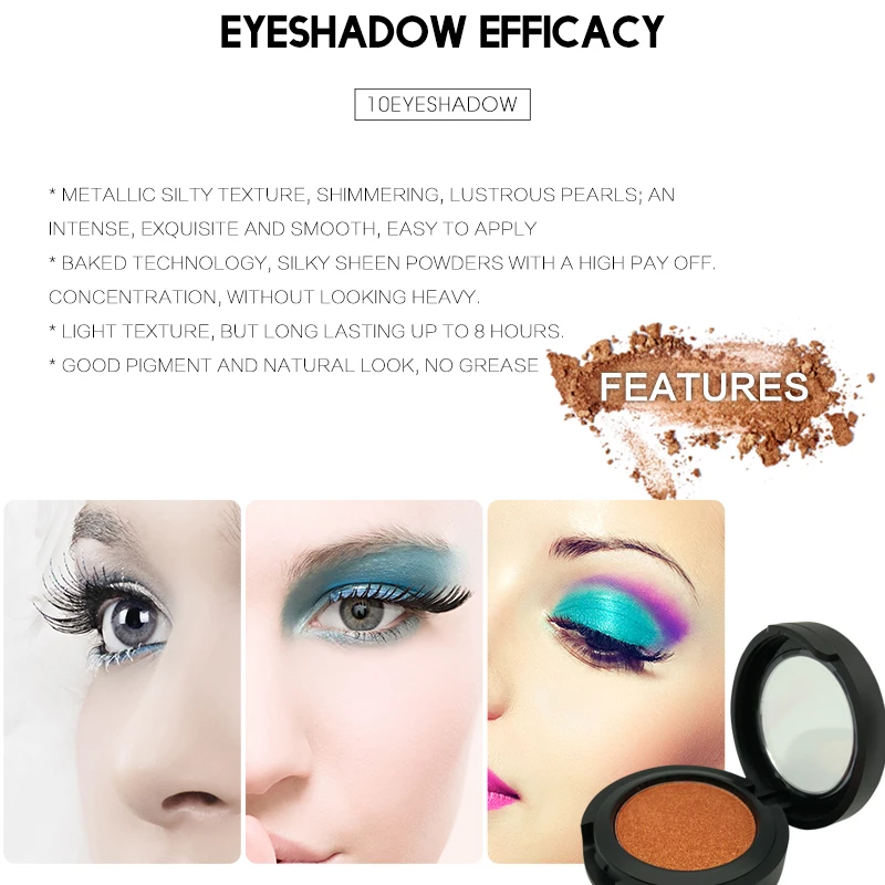 Single Color 10 Colors Eyeshadow Palette Makeup Cosmetic Waterproof Matte Glitter Pallete Make Up Eye Shadow |