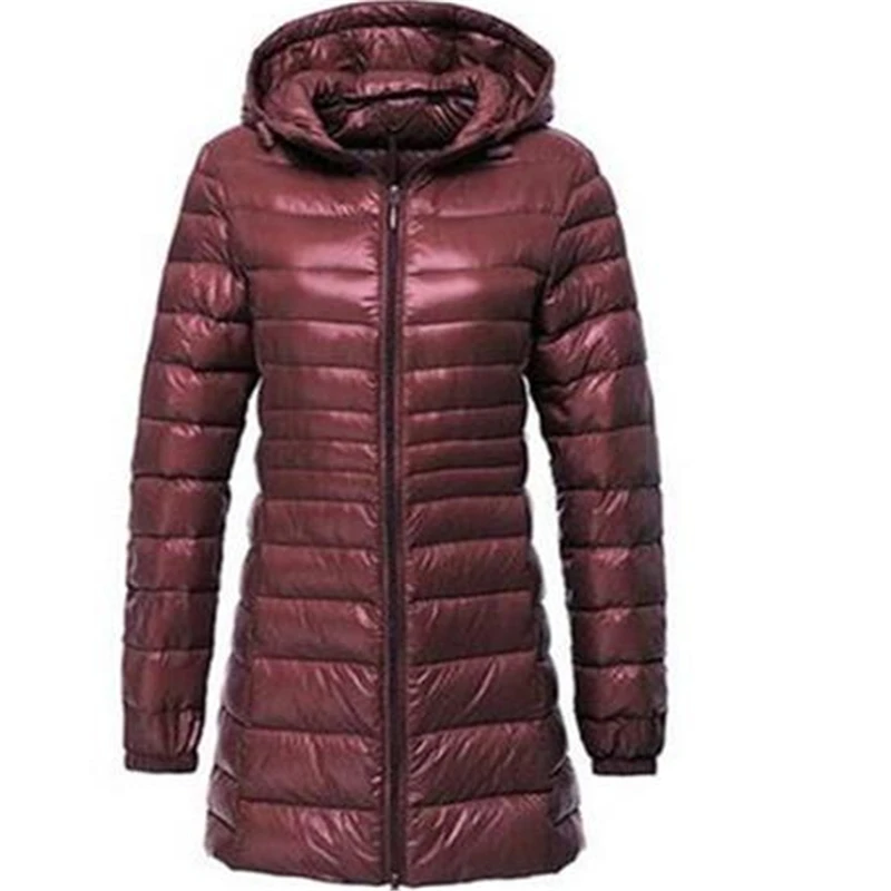 

Women Ultra Light Down Jacket Autumn Winter Warm White Duck Parkas Long Hooded Thin Lightweight Coat Hot Sale S~6xl