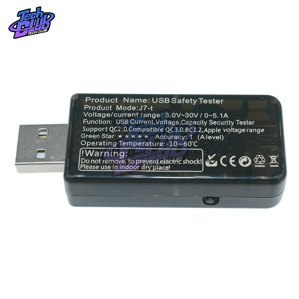 3-в-30в 6-в-1 USB тестер напряжения и тока с ЖК-дисплеем быстрое зарядное устройство