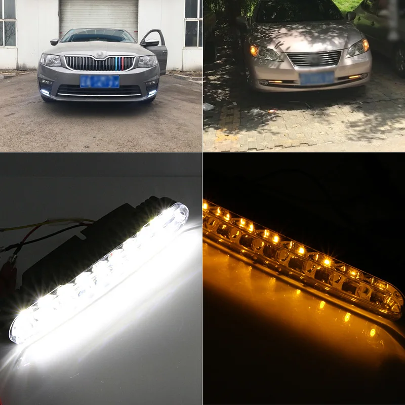Светодиодный дневной светильник для автомобиля гибкая внешняя дневная ходовая