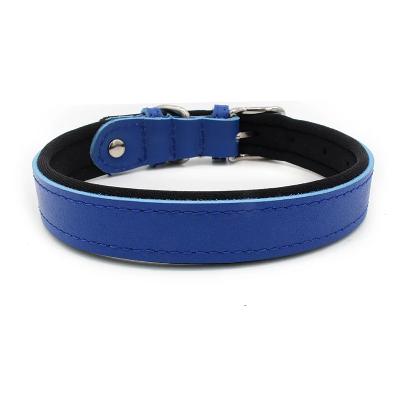 100% High Quality Dog Collars 3 Sizes 6 Colors Genuine Leather Diving Waterproof Small Puppy Pet | Дом и сад