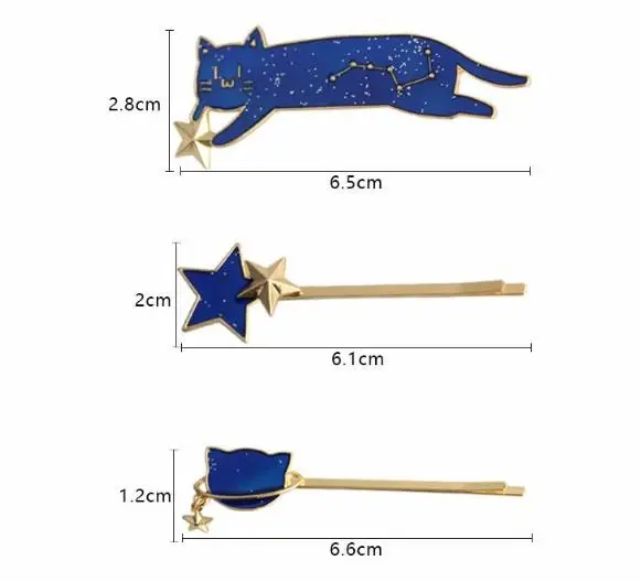 Модные ювелирные аксессуары металлические эмалированные заколки для волос в