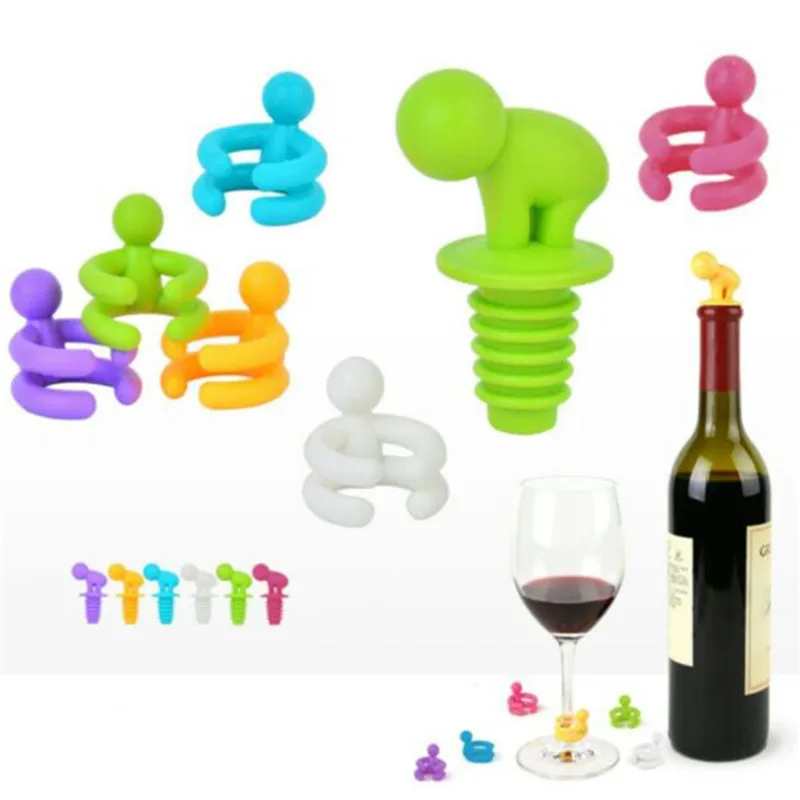 Креативная маленькая стеклянная пробка для напитков Силиконовая бутылки вина