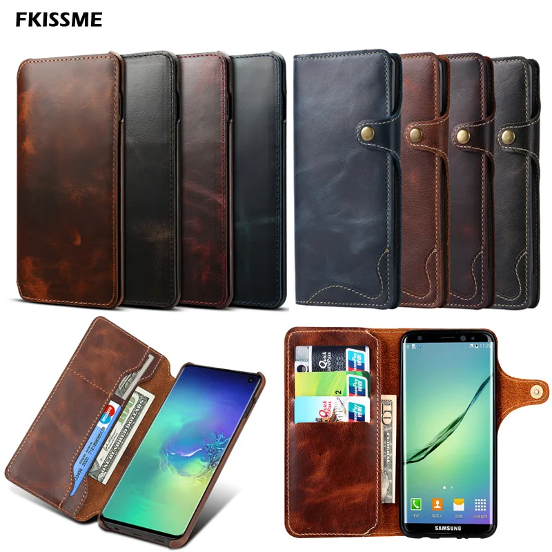 Роскошный чехол из натуральной кожи для Samsung Galaxy Note 20 Ultra 10 S20 Plus 9 8 S10 S8 S9 откидной