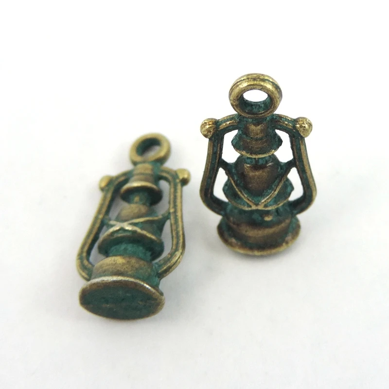 Винтажные 20 шт./упак. античная бронза масляных ламп подвеска в форме цинковый