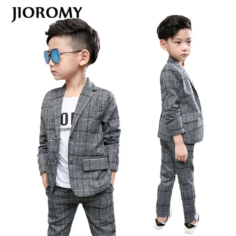 JIOROMY/Коллекция 2019 года Осенние комплекты одежды для мальчиков деловой костюм в