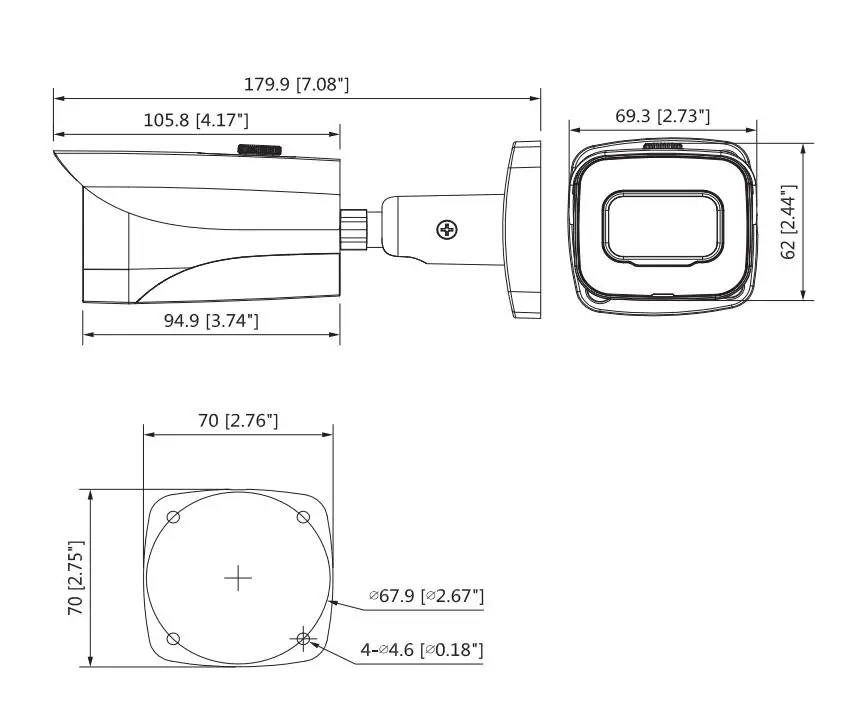 Dahua 8MP HAC-HFW2802E-A CCTV камера 4K Starlight HDCVI IR Bullet камера