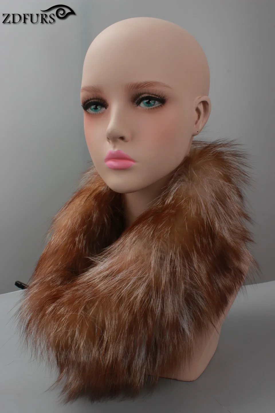 ZDFURS* натуральный Лисий мех шарф Зимний женский серебряный Лисий мех шарф натуральный мех Круглый Полотенце мех бесконечный шарф для женщин