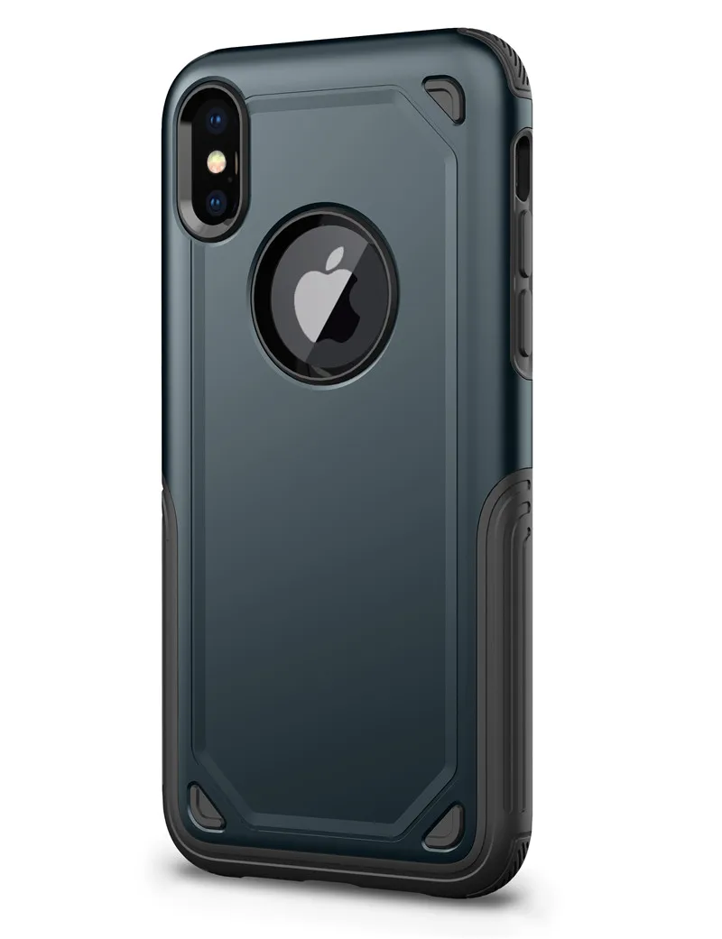 navy Гибридный чехол для iPhone 7, 6s, 8, 6 Plus, Xs, XR, Xs Max, 2 в 1, военный противоударный камуфляжный чехол для iPhone 11 Pro Max - Цвет: navy