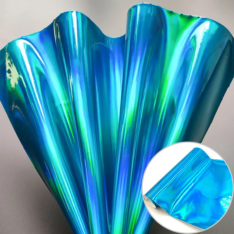 1 шт. Лазерная кожа для дома DIY цветная зеркальная кожаная тканевая сумка обуви