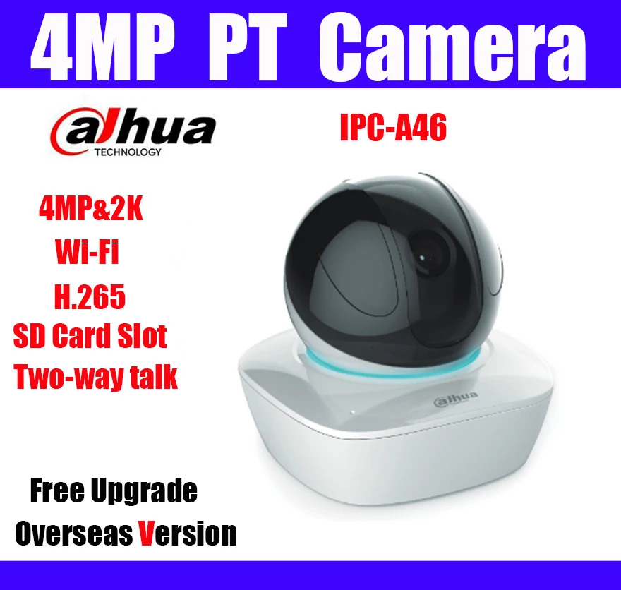 Оригинальная камера Dahua H.265 2K 4 МП Wi Fi PT двусторонняя аудиосвязь ИК 10 м Easy4ip