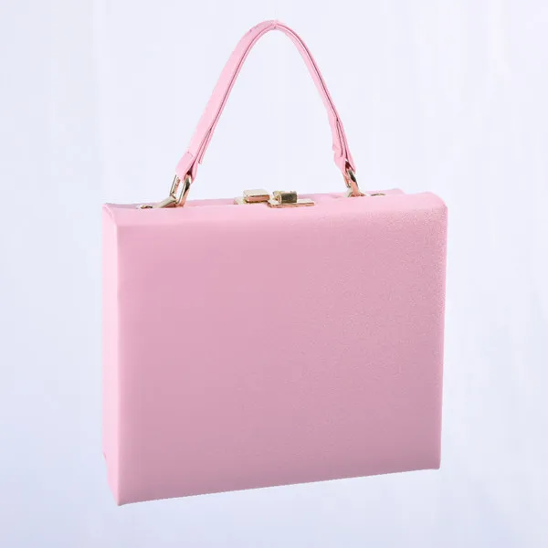8422 Pink Модные женские сумка для ужина женский Европа и Америка портативный диагональ PU материал сплошной цвет темперамент небольшой квадратный мешок - Цвет: 8422 Pink