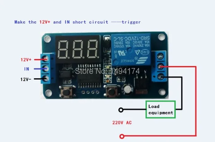 WQScosea Q8S-112 DC 12V LED Display Digital Trigger Delay Timer Relay Control Switch Module Home PLC Automation 0-999 Seconds | Компьютеры
