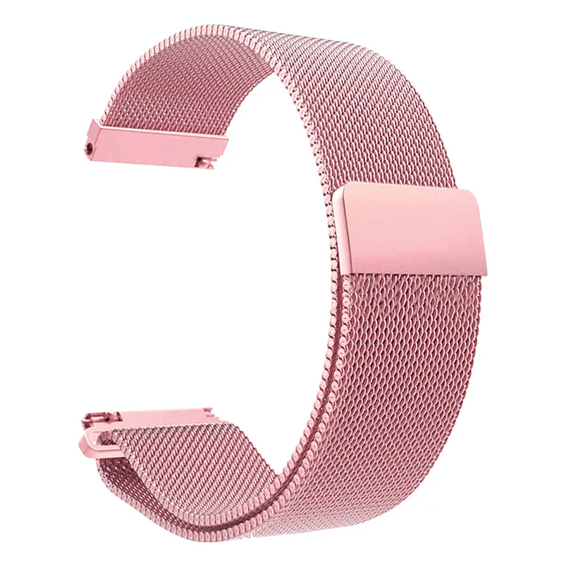 Rose pink 20 мм Миланский ремешок для часов lenovo watch S/samsung gear S2 Galaxy watch 42 мм/сменный ремешок из нержавеющей стали - Цвет ремешка: Rose pink