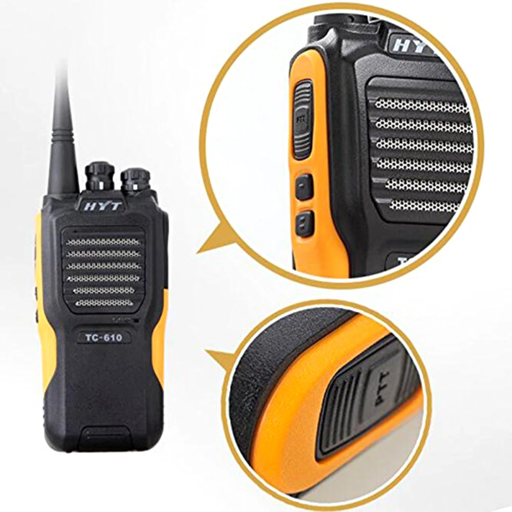 HYT TC610 woki toki 16 канальный 5 Вт портативный радио TC-610 VHF136-174MHz или UHF450-470MHz Водонепроницаемая рация