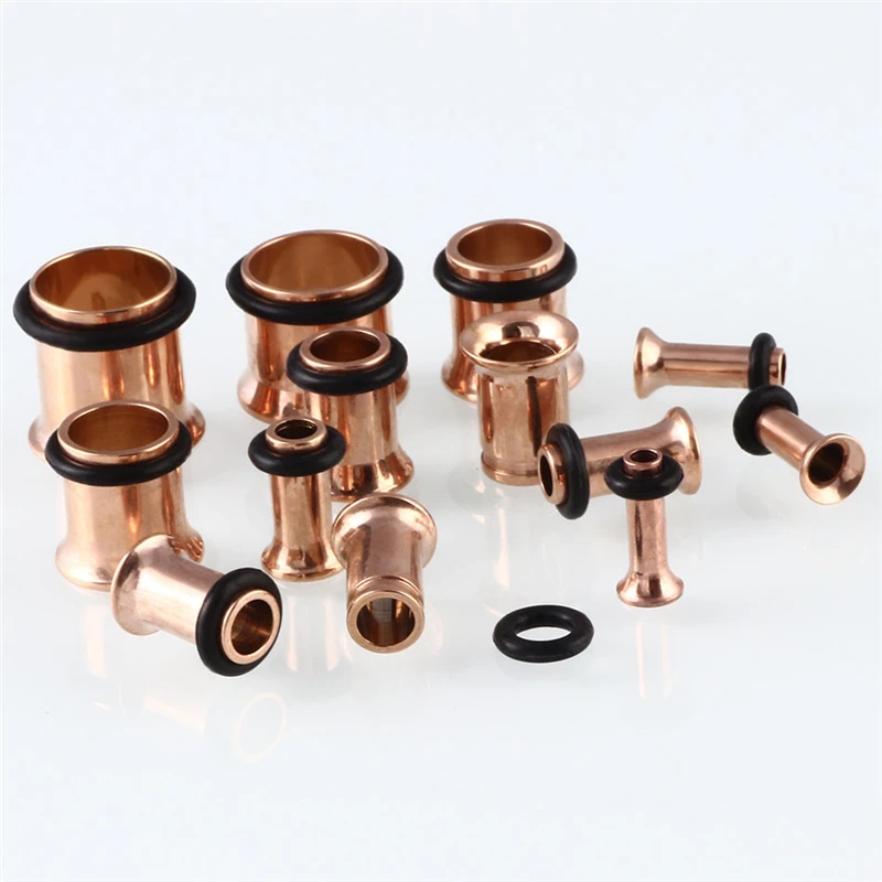 

2Pcs Stainless Steel Ear Tunnels Expansion Body Piercing Jewelry Black 2-12mm Plugs And Tunnels In The Ears Piercing Oreille