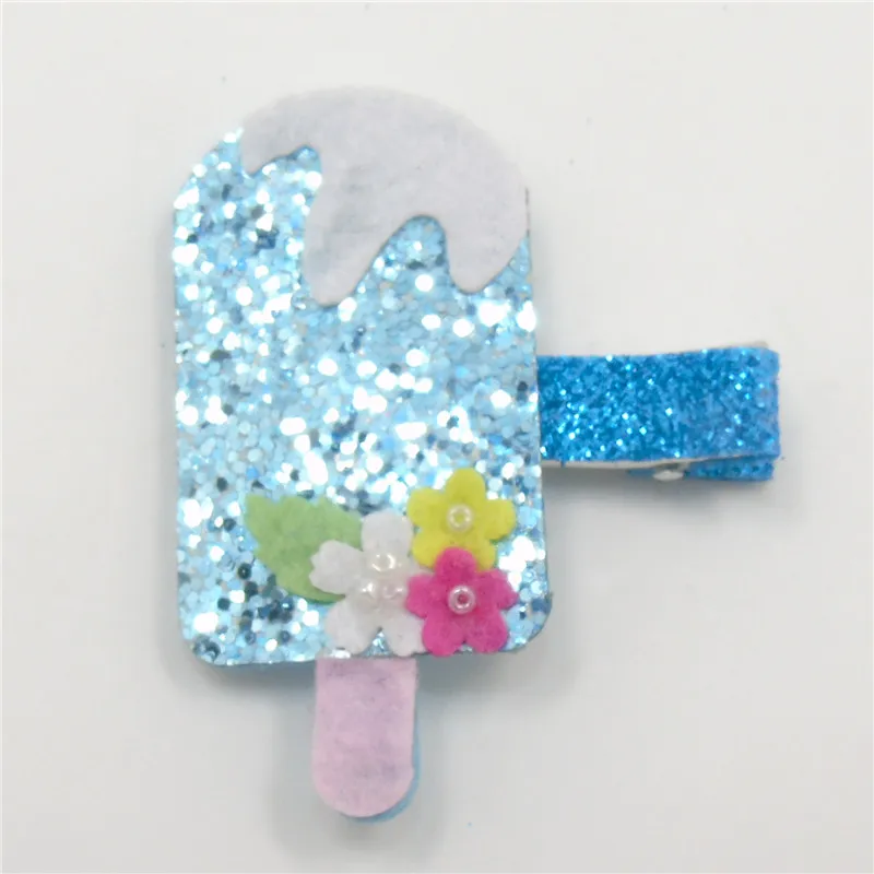 20 шт./лот блестящие металлические фруктовые заколки для волос из фетра