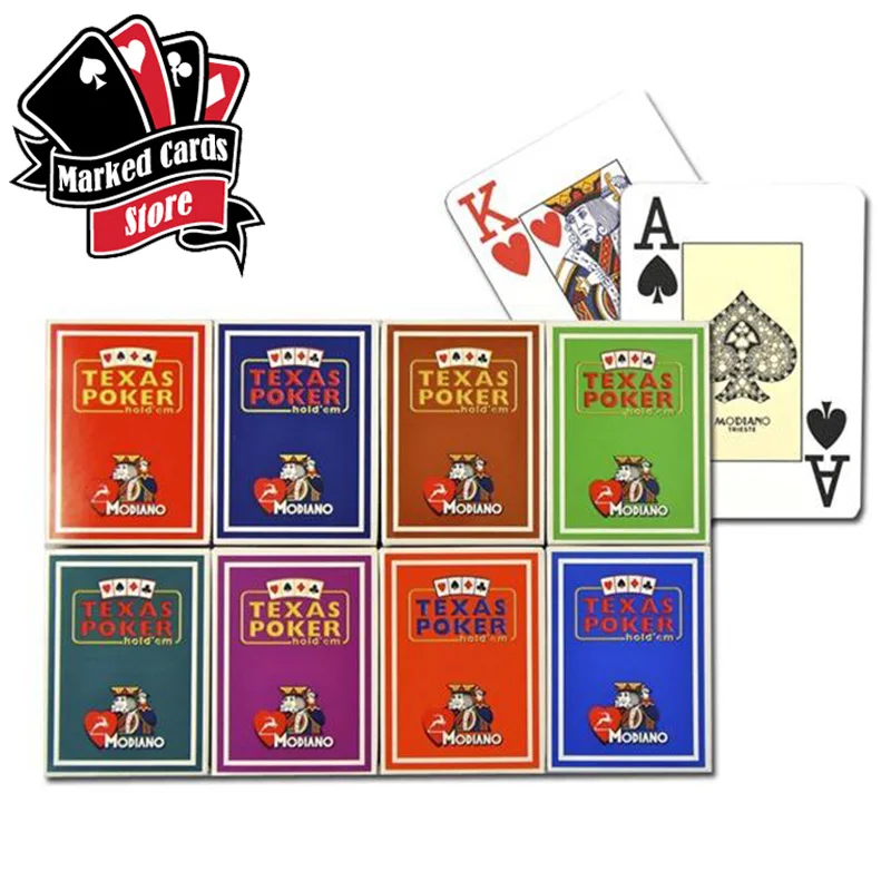 Modiano Texas Holde 100% Пластиковые маркированные карты для инфракрасных контактных линз