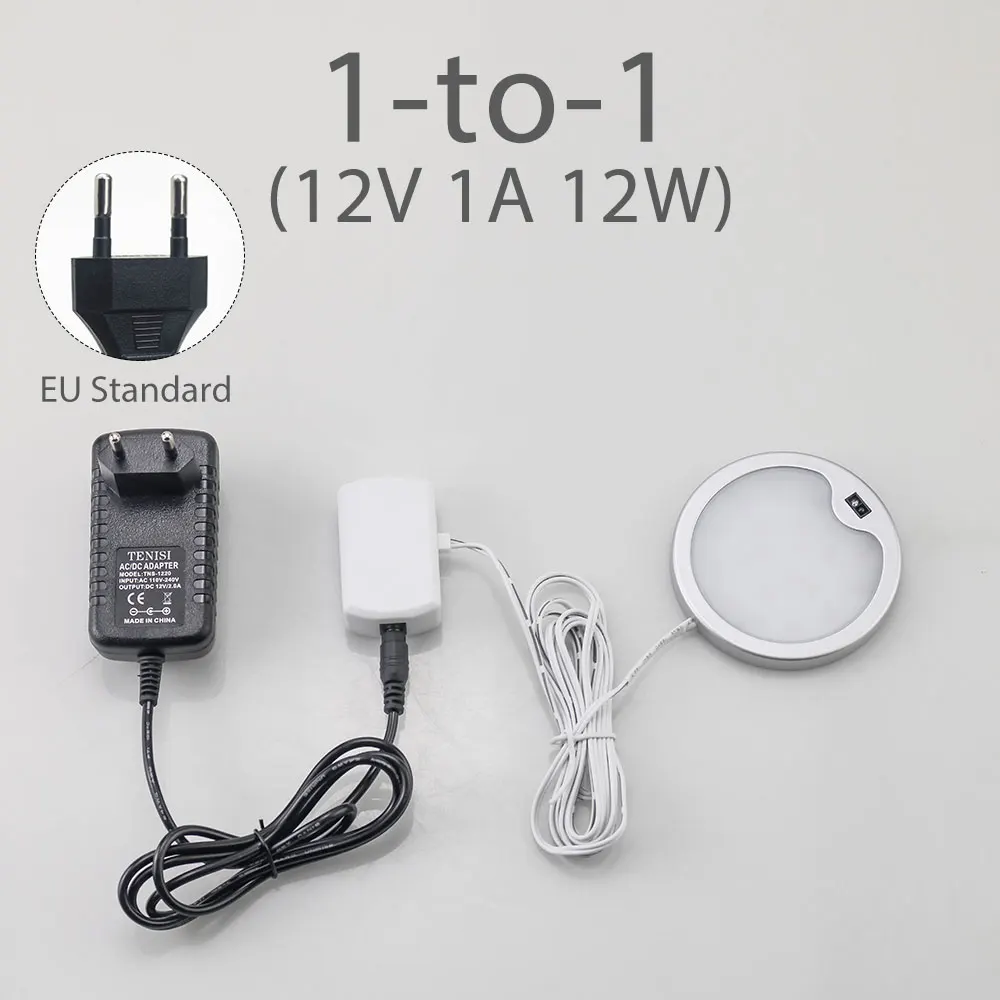 EU 1 to 1 lamp PIR 12 В DC под шкаф свет кухня датчик движения светодиодный освещение для гардеробной сенсор шкаф лампа лампы для шкафов шкаф гардероб светильники шкаф освещение подсветка для кухни - Цвет: EU 1 to 1 lamp