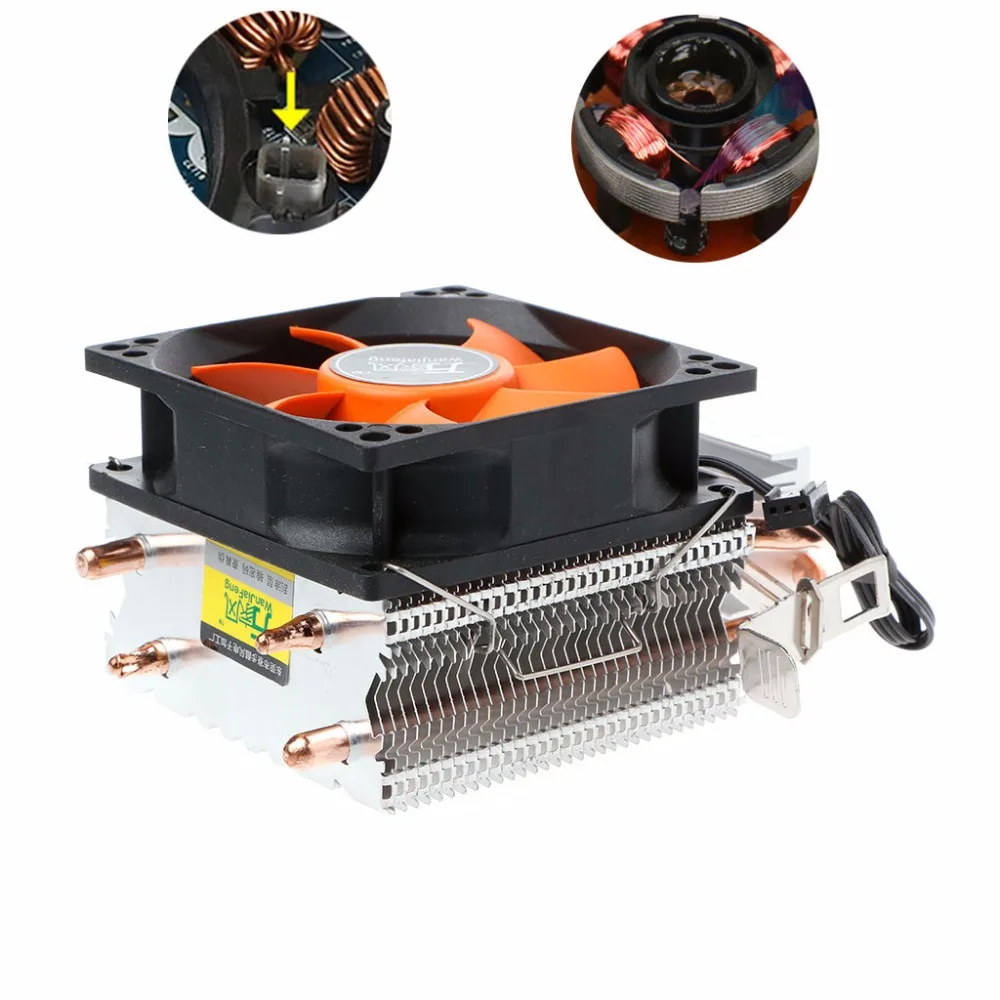 2 Heatpipe Алюминиевый ПК охлаждающий вентилятор для процессора Intel 775/1155/1151 AMD