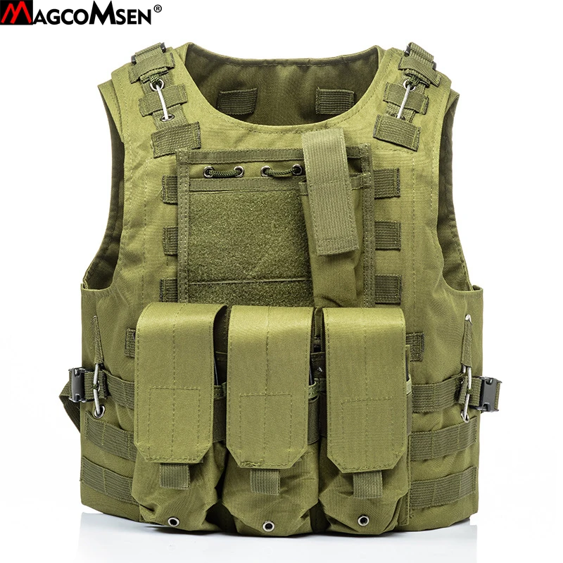 MAGCOMSEN тактический жилет военный Molle защитное оборудование боевой штурмовой жилет для безопасности тела 600D нейлоновый Камуфляжный армейский жилет XS-02