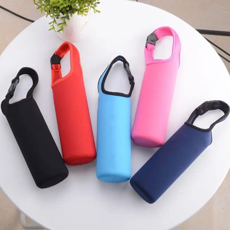 

Professional Heat Insulation Water Bottle Cover Case Portable Insulator Sleeve Bag Carrier With Snap Buckle For 500ML 5 Colors