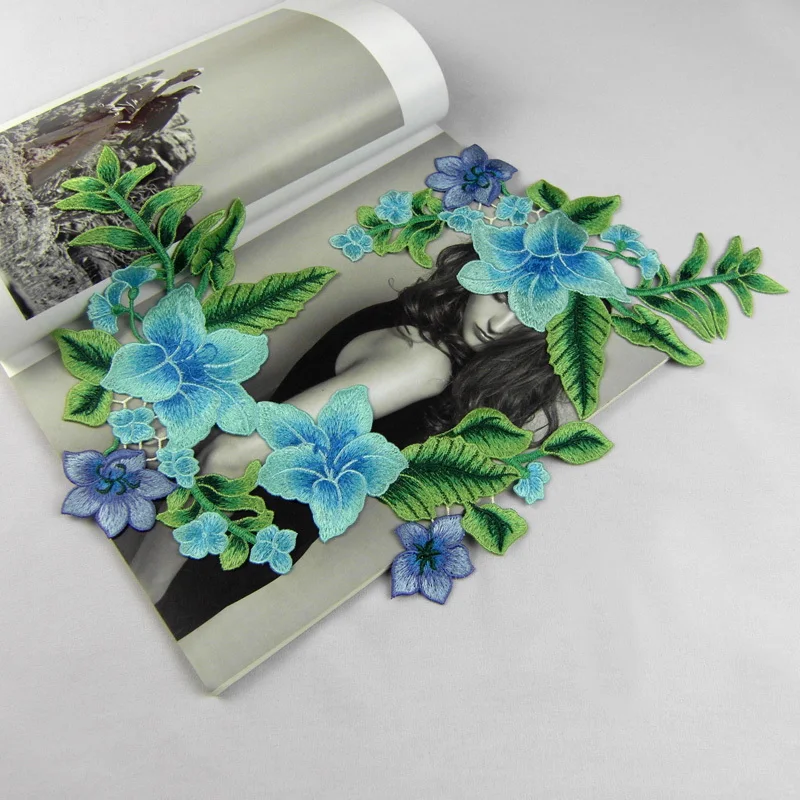 1 шт. новинка цветок сливы аппликация для одежды вышивка нашивка тканевая