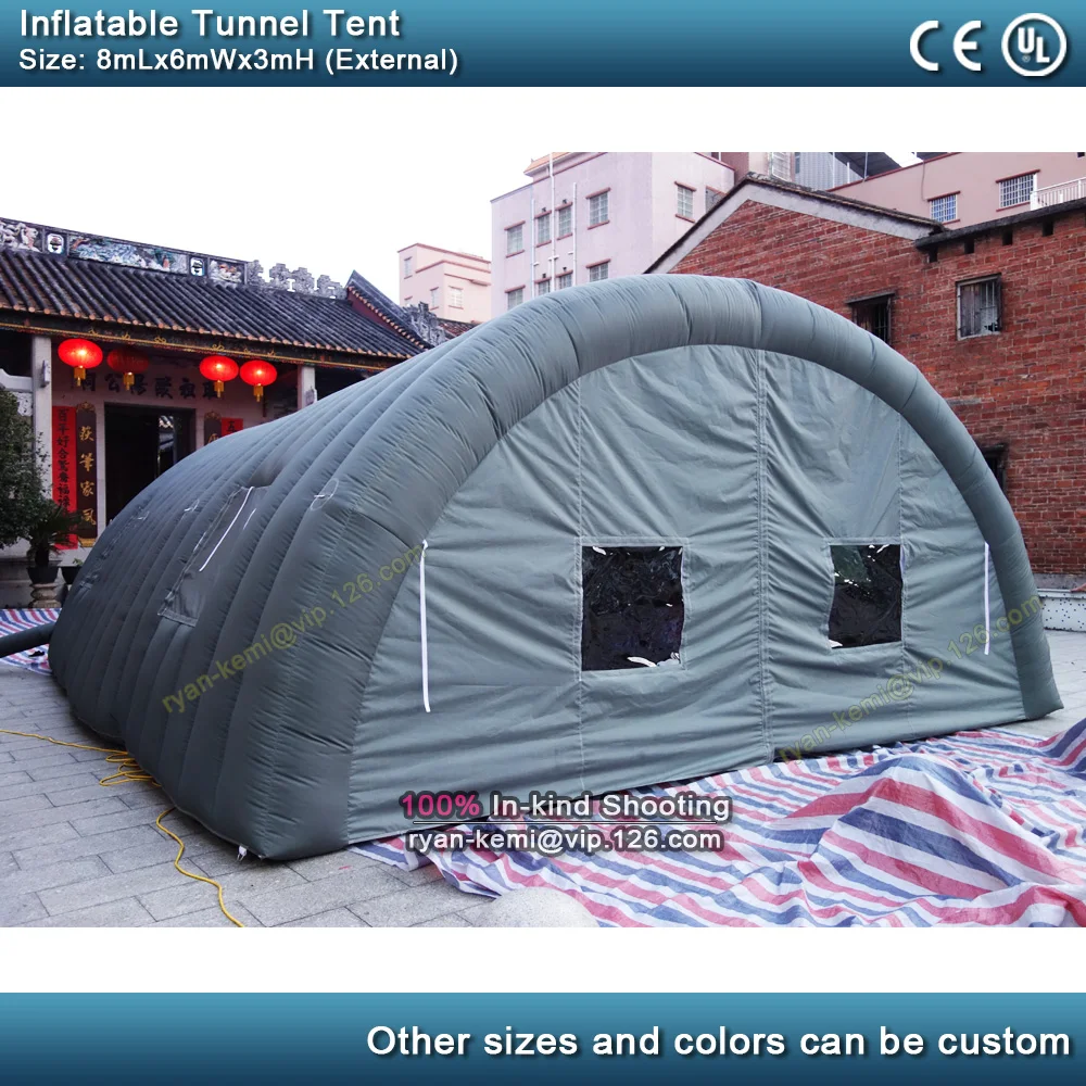 8x6x3 м надувная футбольная Спортивная туннельная палатка наружный надувной чехол