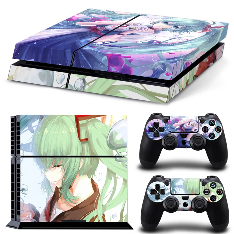 MIKU ПВХ Виниловая наклейка для Sony PS4 консоль и контроллер Playstation 4