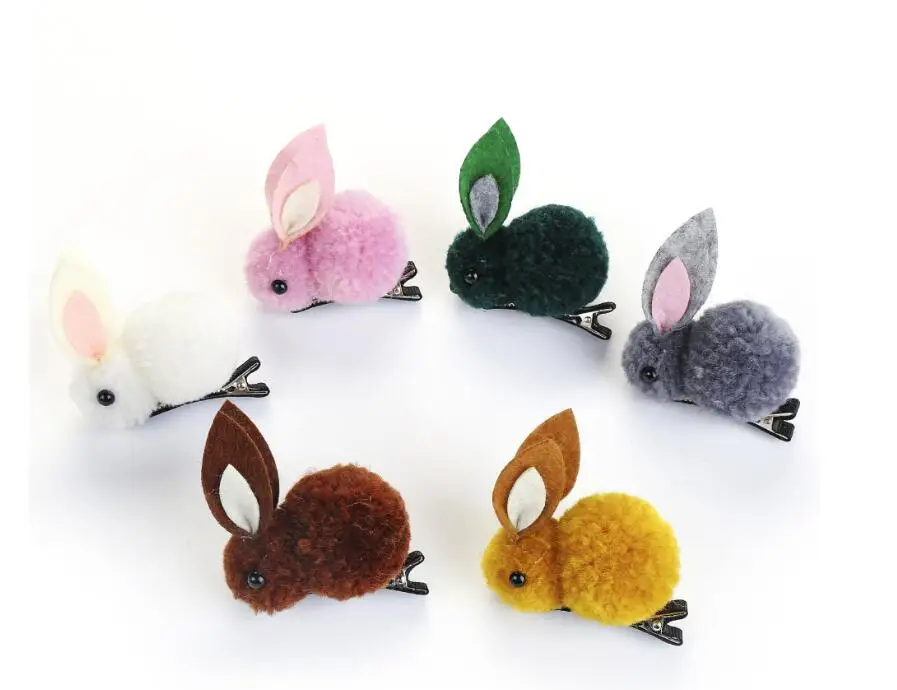 Милая Детская повязка для волос с кроликом маленькой девочки фетровая плюшевая