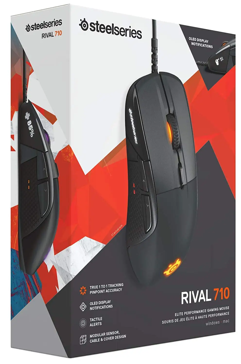Оптический датчик SteelSeries Rival 700 / 710 Gaming Maus 16 000 CPI TrueMove3 OLED дисплей haptisches отзывы RGB