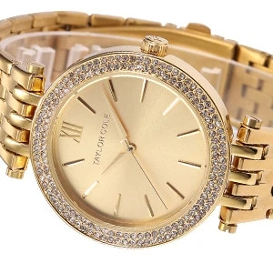 Golden TC001 Тейлор коул бренда женщины одеваются часы Relogio Feminino серебро горный хрусталь из нержавеющей стали ремешок леди мода кварцевые часы / TC003 - Цвет: Golden TC001