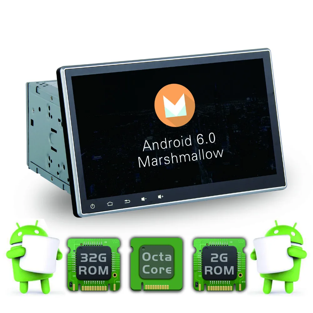 Dasaita 6 0 &quotAndroid 10 2 DVD плеер автомобиля для din универсальный автомобиль с Octa core ГБ + 32