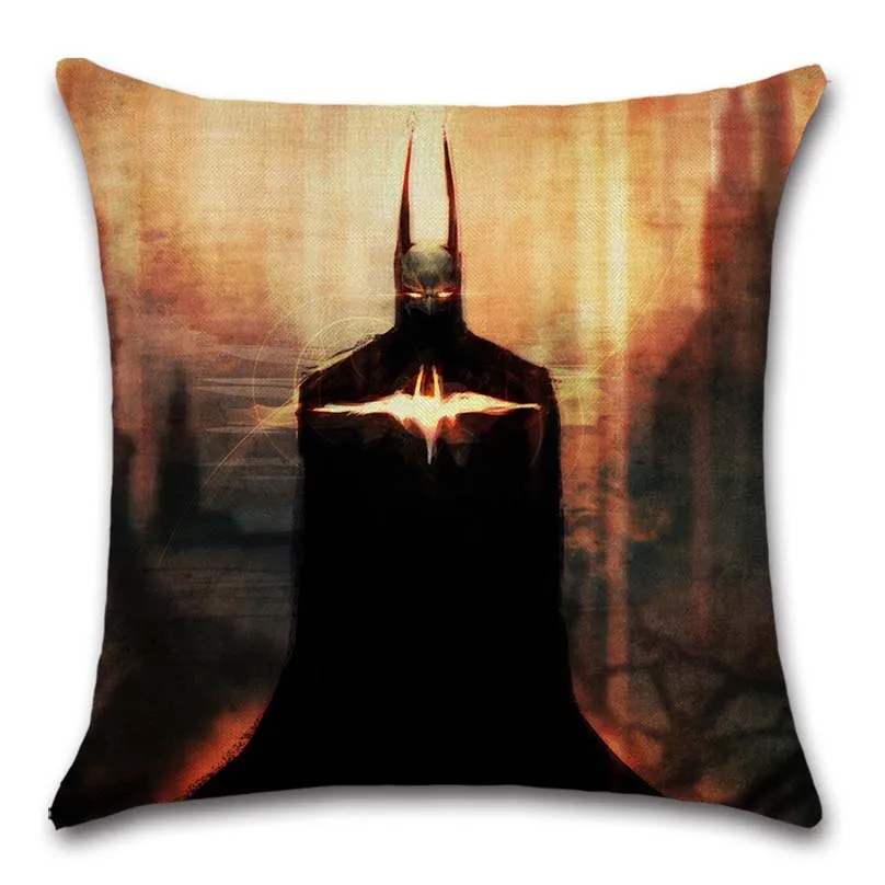 Декоративная наволочка с логотипом Бэтмена принтом|Наволочки| |