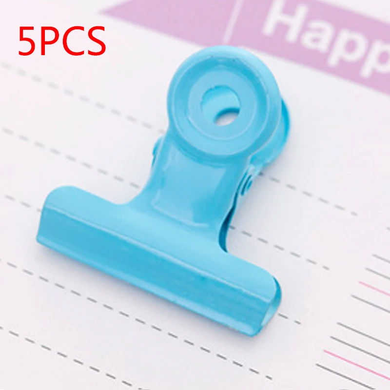 Light blue Закрытый зажим,, для хранения еды, еды, закусок, популярный, 5 шт./лот, кухонный инструмент, уплотнительные зажимы для сумки, зажимы для пищевых продуктов, уплотнительный зажим - Цвет: Light blue