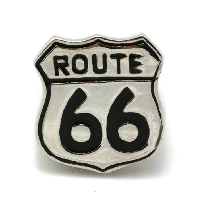 Кольцо мужское байкерское из нержавеющей стали 316L номер маршрута 66 1 шт.|ring jade|ring