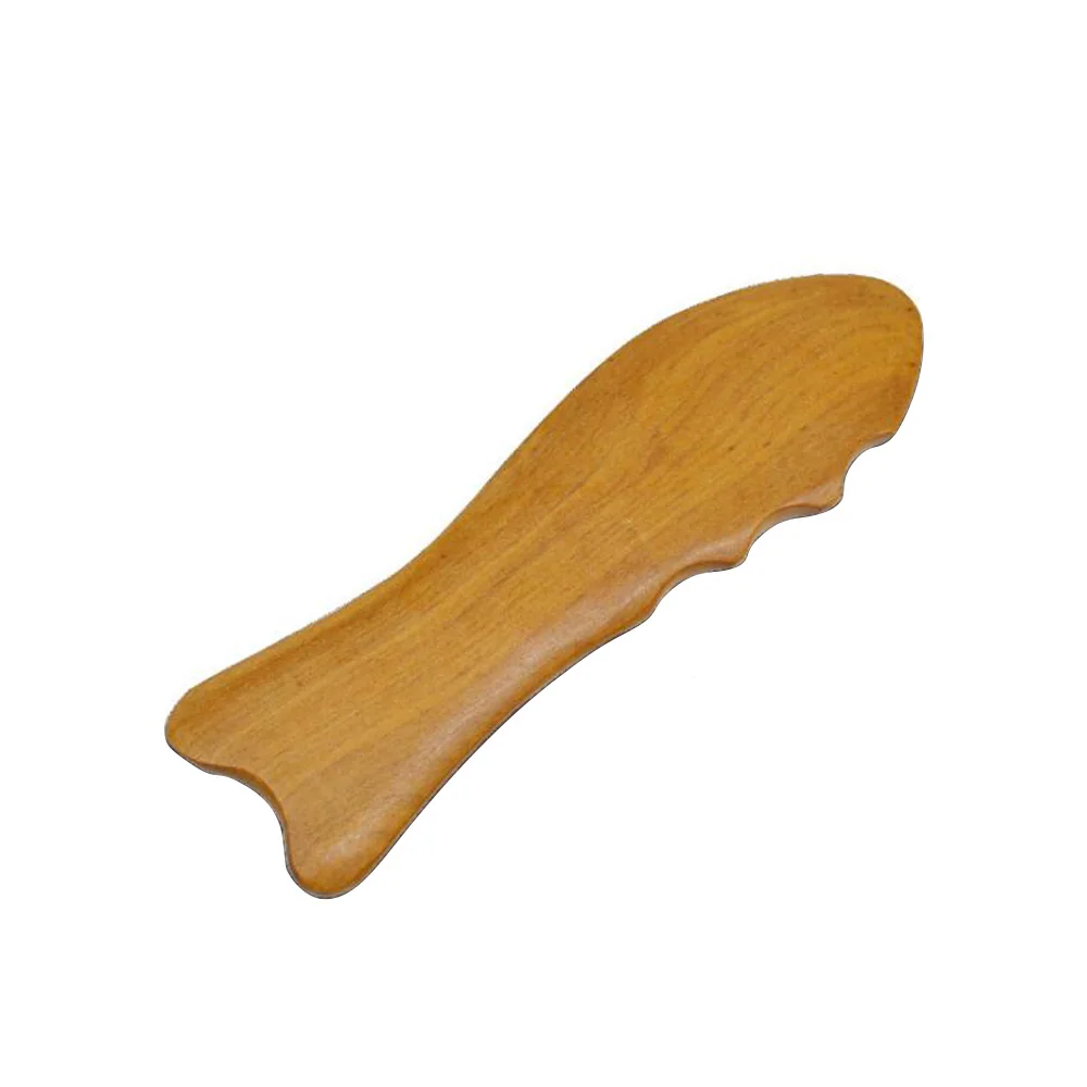 fish shape Розничная,, Натуральный Деревянный Китайский Gua sha, инструмент для расслабления лица, живота, рук, ног, тела, массажер - Цвет: fish shape