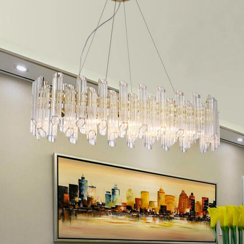 

Nordic post-modern chandelier glass restaurant personality creative bedroom crystal lamp light luxury living room simple hanging