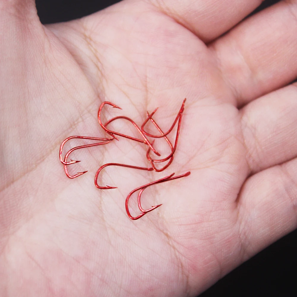 10pcs/lot sode red  Fishing Hooks  1#-8# Non-barbed High  Barbed  Carbon Steel Sharpened Bait Tackle Strong gamakatsu