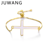 charm cross chain bracelets fashion jewelry pulseras mujer adjustable copper bracelet simple for man women donot fade jewelry