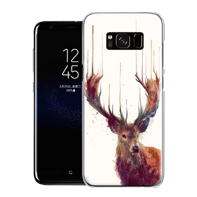 Цветной большой лев Снежная Сова олень красочные каракули для samsung Galaxy S4 S5 Mini S6 S7 S8 S9 Edge Plus Note 3 4 5 8 чехол для телефона