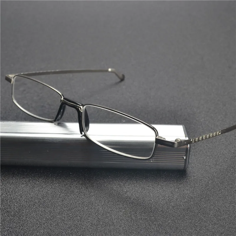 MINCL/2017 новые очки для чтения унисекс металлические с футляром модные цвета 1 00 4