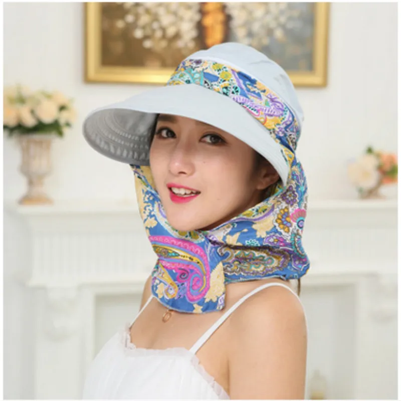 Женская пляжная шляпа с широкими полями и цветочным принтом | Аксессуары для