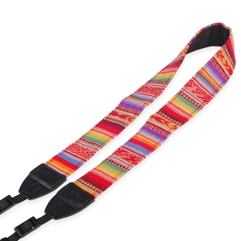 Ethnic Wind Style Camera Colorful Strap Cotton Yard Pattern Neck DSLR Shoulder Hand for Canon Nikon Sony Cameras | Электроника