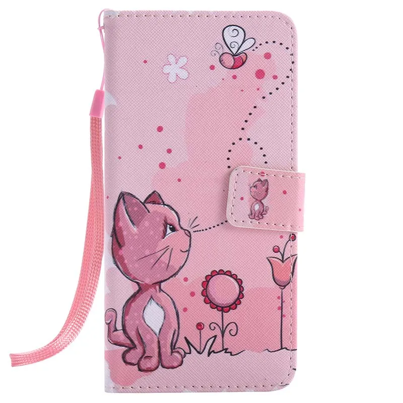 Cats Bees Крышка для samsung A40 чехол из искусственной кожи чехол-книжка бумажник держатель для карт чехол для samsung Galaxy A70 S10 плюс S9 S8 J3 J4 J6 J7 Coque - Цвет: Cats Bees