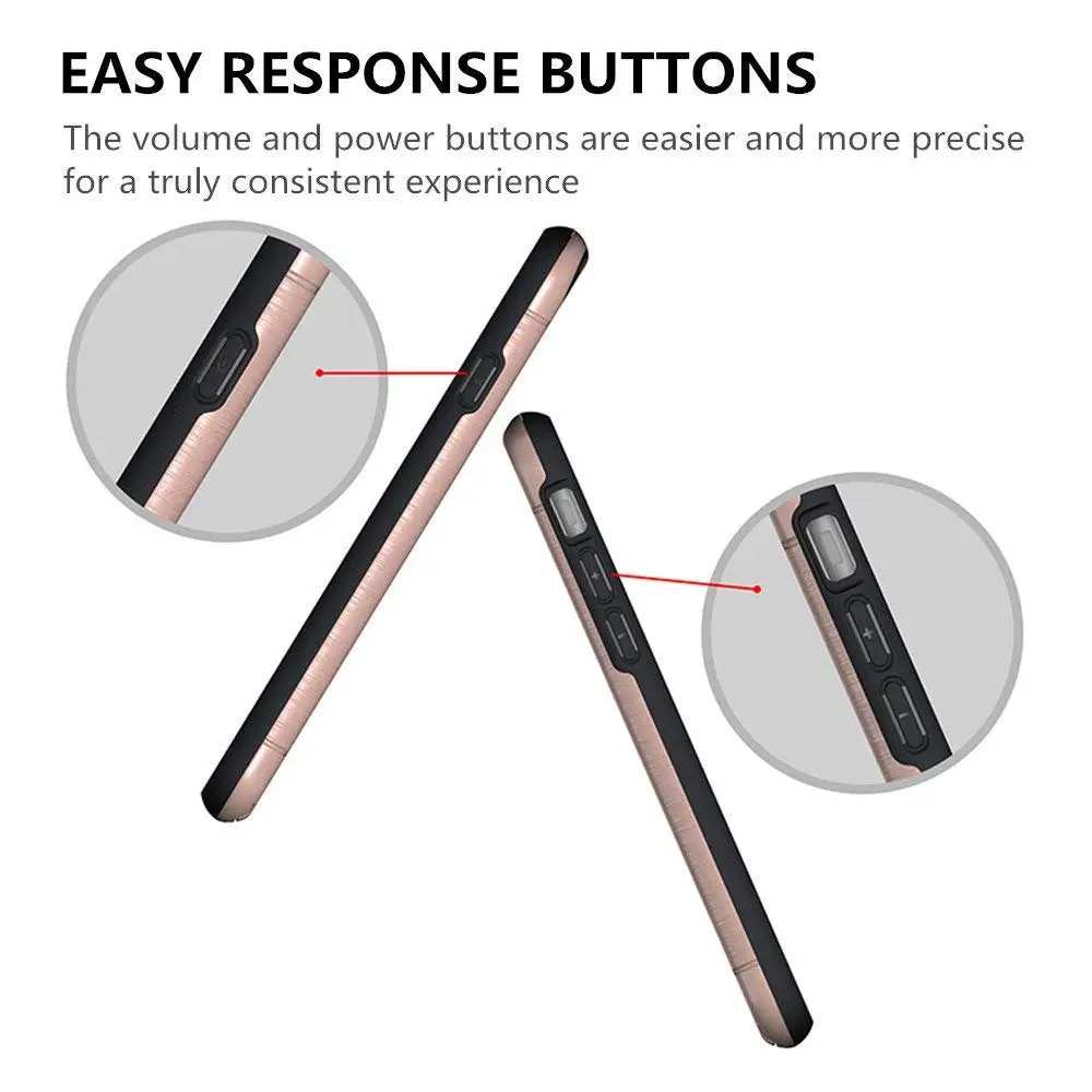 Hard card Case For iphone 7Plus 8 X Brushed Armor Silicone Rubber Phone Samsung Galaxy S8plus S9 Cover Back Capa |