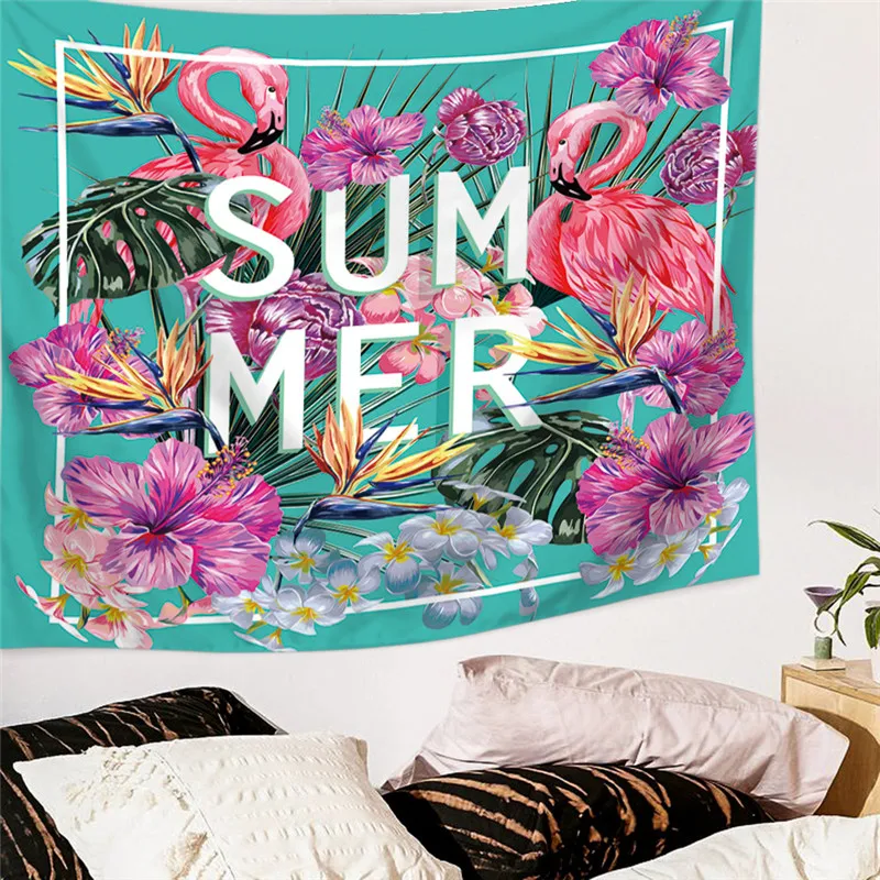 Гобелен с принтом фламинго домашний декор гобелен Летняя Пляжная накидка